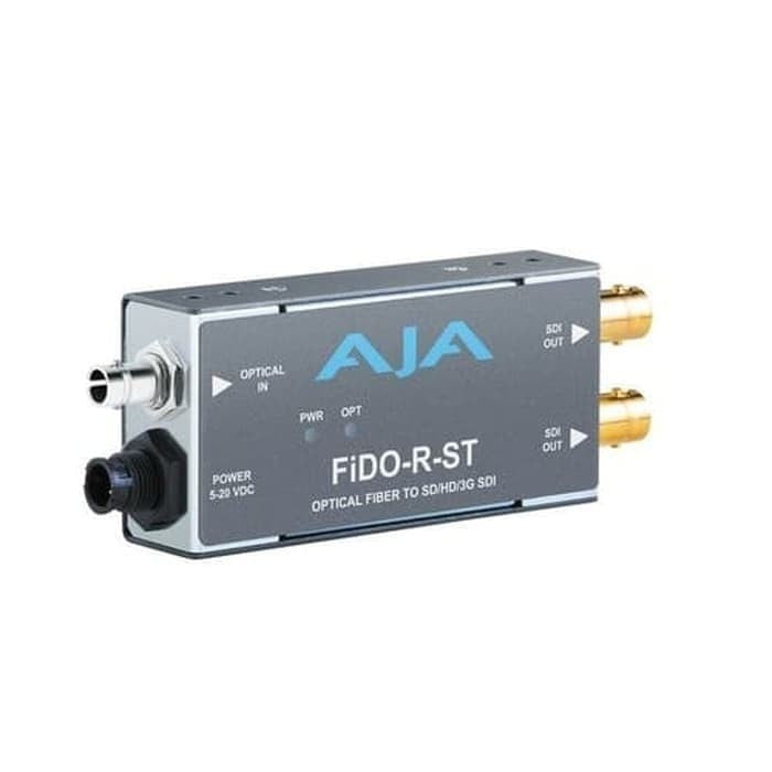 AJA Mini Converter FiDO-R-ST Single-Channel ST Fiber to SD/HD/3G SDI