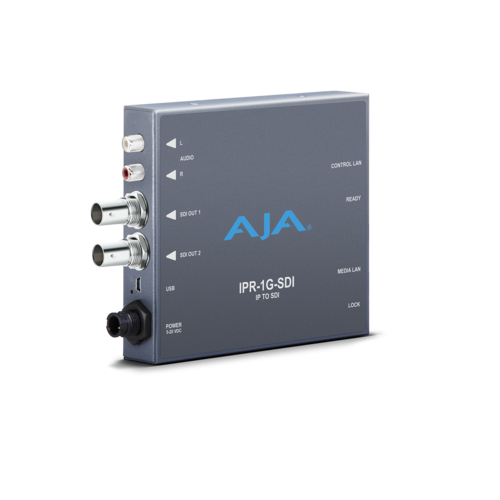 AJA JPEG 2000 IP Video & Audio to 3G-SDI Converter