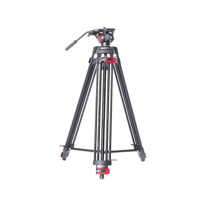 Miliboo MTT602A Professional Aluminum Tripod and Fluid Head with Mid-Level Spreader