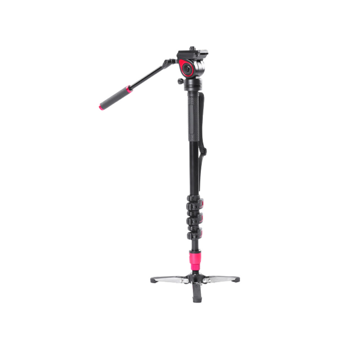 Miliboo Monopod MQB Carbon fiber with Pivoting Foot Stand and Fluid Head