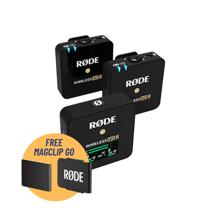 Rode Wireless GO II Dual Channel Wireless Microphone System - INC MAGCLIP GO